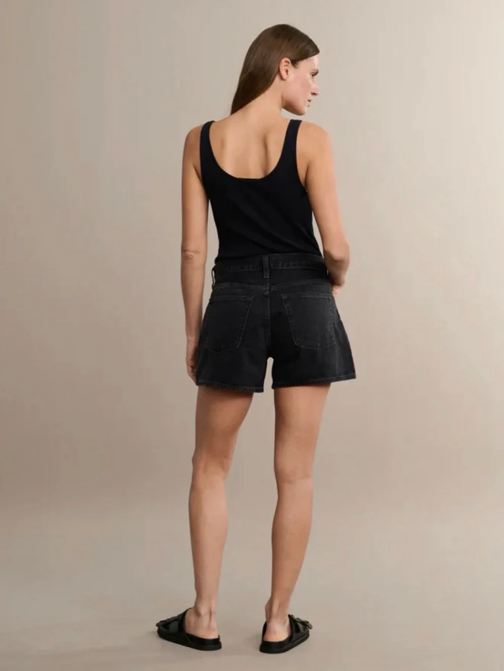 Agolde Parker Long Short in Black - Size 26